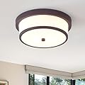 MIAOMEIO 12 inch Flush Mount Ceiling Light, 2-Light Close to Ceiling Light Fixtures with Oil Rubbed Bronze Finish for Bathroom Bedroom Kitchen Hallway (Oil Rubbed Bronze)