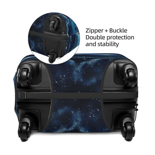 Moon Stars And Planets Print Luggage Suitcase Covers Elastic Washable Luggage Protector Luggage Covers For Suitcase4