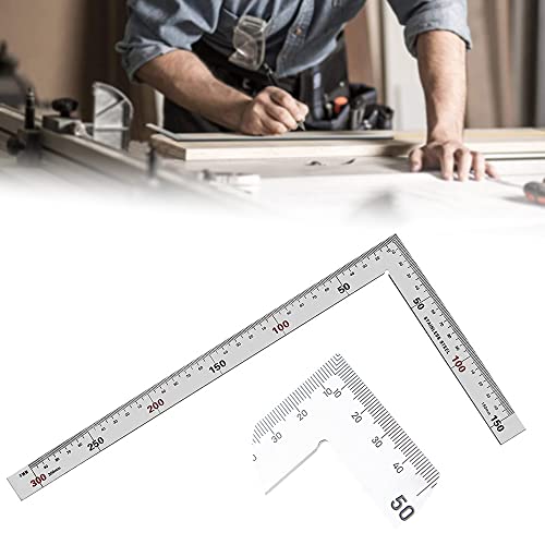 150 × 300 mm Espesor 2 mm Regla en Forma Acero Inoxidable Recto en de L Metal Cuadrada Escuadra