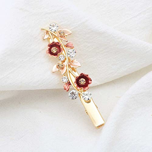 Whitebridge 6Pcs Colorful Vintage Flower Design Metal Alligator Hair Clips For Women Girls #TOP5