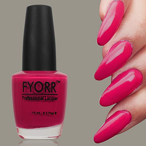 Image of Sexy Pink Professional Nail Polish | Long Lasting, Quick Dry, Chip Resistant, High Shine Nail Paint | Smooth & Easy Application, Vibrant Trendy Shades for Women & Girls Party Daily Use 15ml