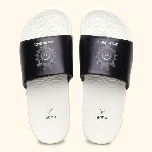 Image of YOHO Sliders for Men | Comfortable and Lightweight Slides | WB Cartoon & Comic Characters: Batman,Superman,Tom & Jerry,Rick & Morty,Big Bang Theory, Friends and Scooby Doo for Boys