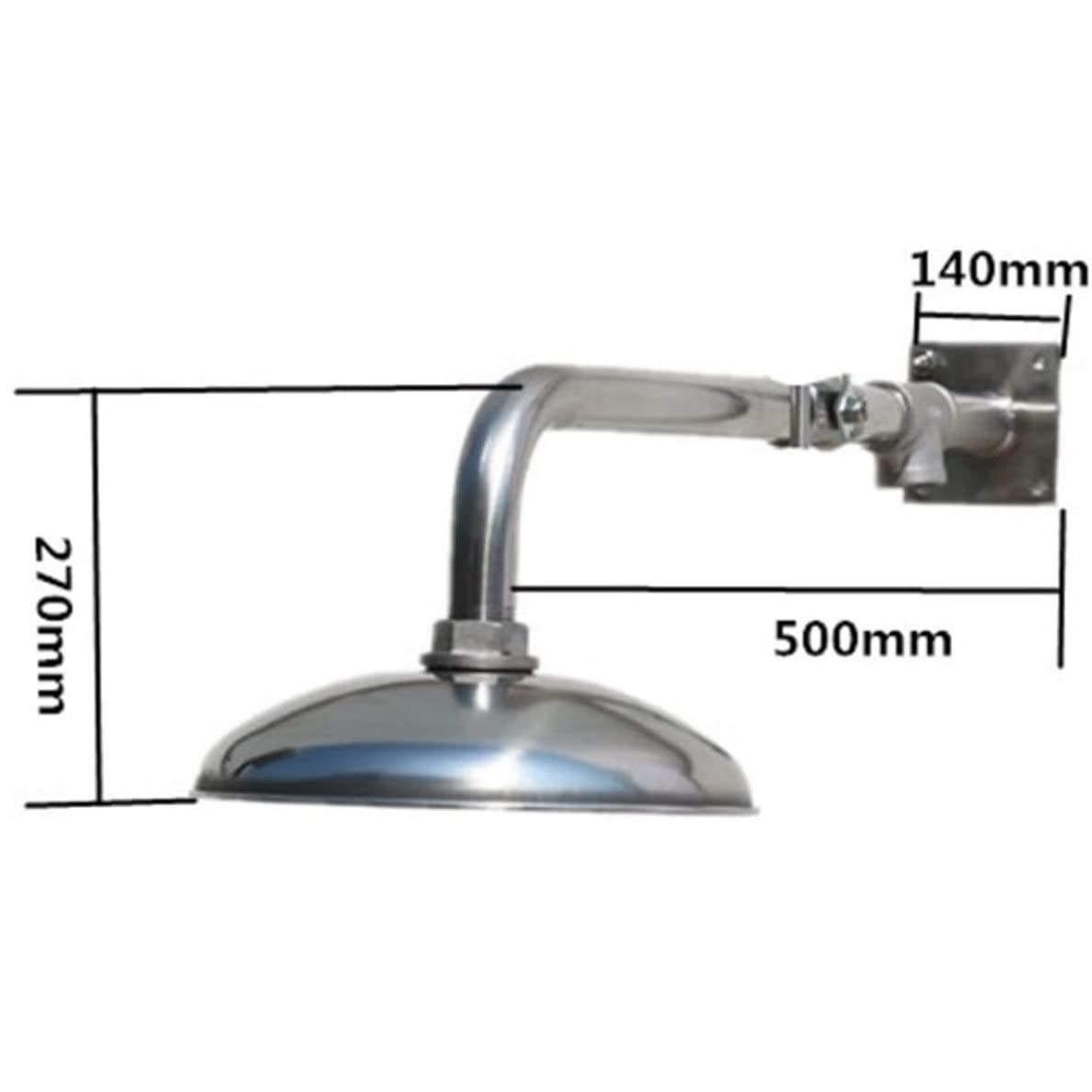 Cabezal rociador de ducha de emergencia - Ducha de seguridad montada en la pared y estación de lavado de ojos | Sistema de limpieza facial