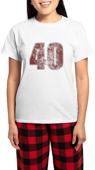CafePress Redgrunge40 Pajamas Women's Novelty Cotton Pajama Set, Comfortable PJ Sleepwear