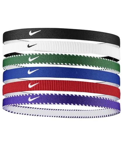 Nike Flex Lot de 6 Bandeaux Classiques Élastiques pour Cheveux Sport Royal (6 Unités)