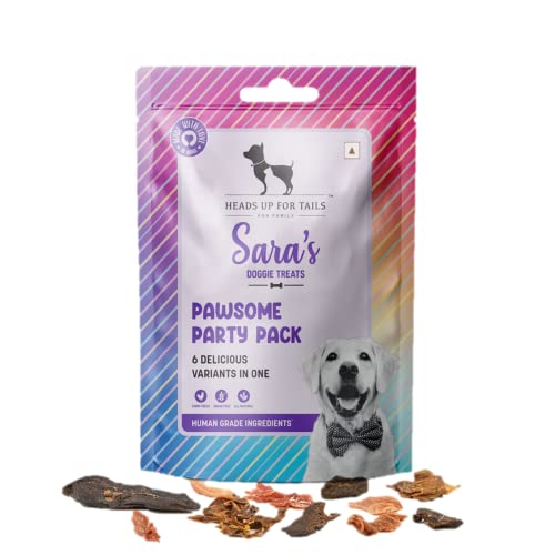 Sara's Party Pack - an Assortment of Sara’s Treats - 200gm | No Preservatives | No Artificial Colours Added | Grain-Free | 100% Natural and Farm Fresh Ingredients | Dogs Treats