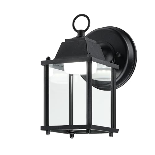 LIT-PaTH Outdoor LED Wall Lantern, Wall Sconce as Porch Lighting Fixture, 5000K Daylight White, 9.5W...