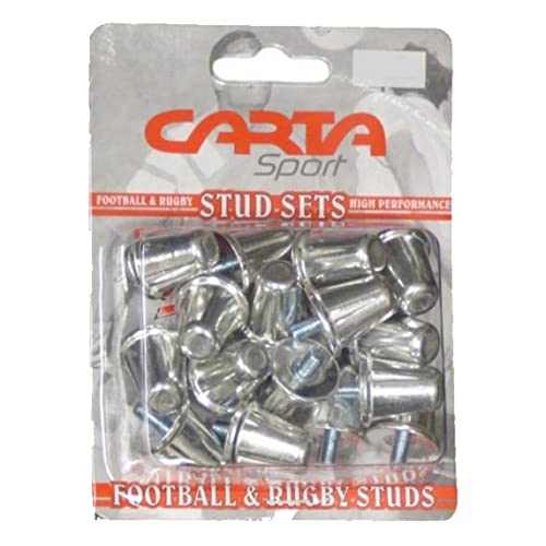 Cartasport Unisex's Aluminium Rugby Studs, 18 Mm (Blister Pack of 16), Silver