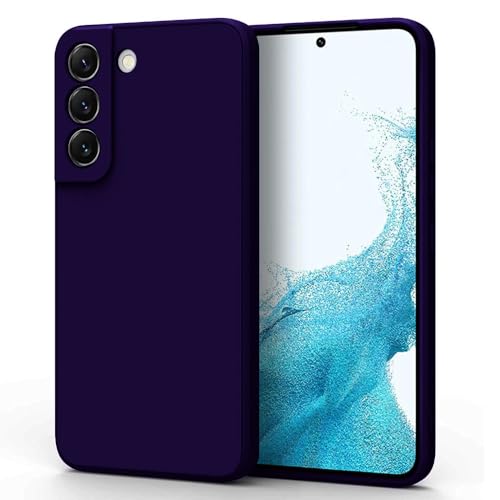 Image of Back Cover for Samsung Galaxy S22 Plus 5G | Full Camera Protection | Premium Liquid Silicon Case | Flexible Bumper Case for Samsung Galaxy S22 Plus 5G (Dark Purple)