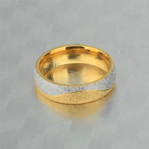 Anneaux ring bijoux de mariage haut de gamme finition matte silver de 6 mm