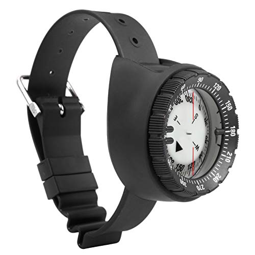 RASTKY Brújula de Navegador Luminosa para Exploración Submarina de Buceo, Brújula Subacuática de Material ABS con Punta de Flecha de Instrucción Triangular, Tamaño Inferior a 6,5'