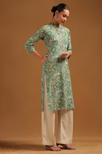 Image of Soch Womens Cotton Flex Botanical Kurta