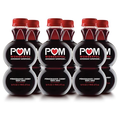 POM Wonderful Antioxidant Superpower Pomegranate Cherry 100% Juice 16 fl oz (Pack of 6)