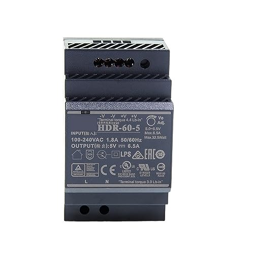 Fuente de alimentación conmutada HDR-60-12 convertidor modular AC a DC para carril DIN 4