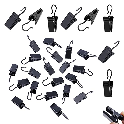 60 Piezas Clips de Gancho de Acero Inoxidable Metal Pinzas Cortinas con Gancho Cortina Clips con Ganchos para Colgar Cortina de Ducha Toalla Foto Cover