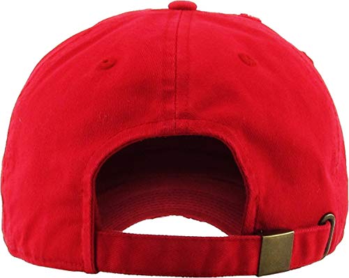 Image of KBETHOS Vintage Washed Distressed Cotton Dad Hat Baseball Cap Adjustable Polo Trucker Unisex Style Headwear