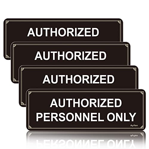 Panneaux Authorized Personnel Only signalisation autocollante 3M acrylique noir or