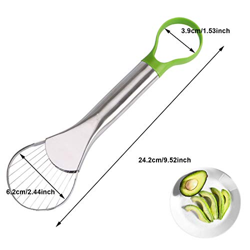 XCVCVB Avocado Slicer Cutter Stainless Steel Blade & Non-Slip Silicone Handle Easy to Clean, Multi-Functional Avocado Tool - Image 2
