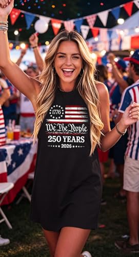 Image of Hotter Than a Hoochie Coochie Mini Dress Women Vintage Country Music Tank Dress Sleeveless Summer Vacation Dress