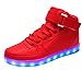 KINDOYO LED Lumière Unisexe Femmes Hommes Lumineuse Sports Chaussures Sneakers Lumineux Fluorescence, USB Rechargeable Chaussures
