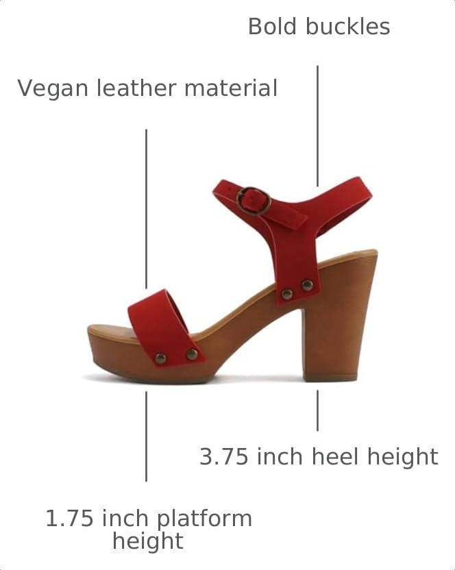 Image of Soda CHIVAS ~ Women's Bold Buckles Studded Wedge Sandal