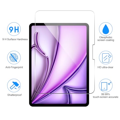 SIBEITU 2 Pack Screen Protector for iPad Air 13 Inch M3 2025 & M2 2024 (7th/6th Generation), HD Scratch Resistent Film for iPad Air 7th/6th Gen, Case Friendly & Apple Pencil Compatible Touch Sensitive