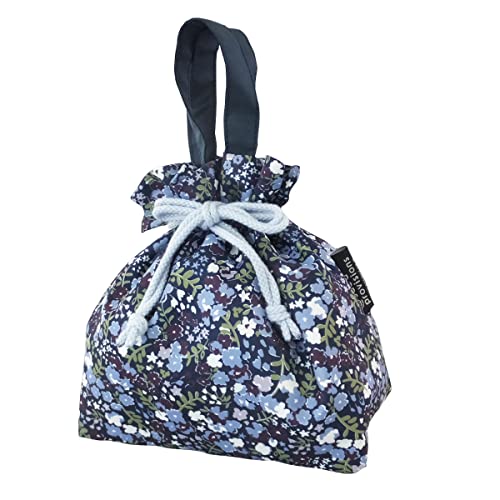 アットファースト ランチ巾着 お弁当 巾着袋 フルラージュ ネイビー AF6334 Small