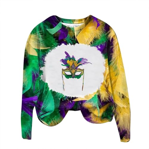 LOIJMK Disfraz para mujer con estampado colorido Tuesday New Sudadera Cruise Carnival Jersey Voleibol Niñas, azul, S