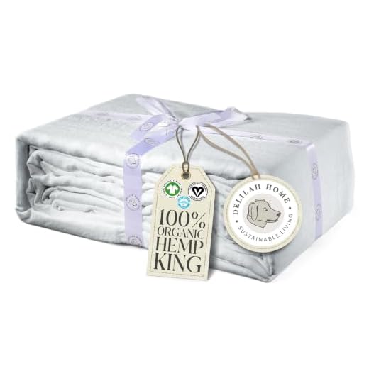 Delilah Home GOTS Organic Hemp King Bed Sheet Set, 4 Piece - Mineral Green