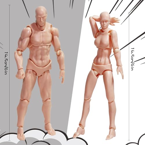 Image of Body Kun Artist Manikin Figure Drawing Supplies Drawing Tools, Mannequin for Artists Drawing Figures Model for Sketching, Painting, Artists Male (Skin Color)