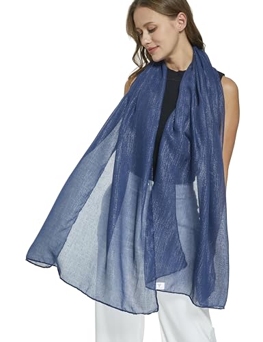 PANTONIGHT Women's Fashion Scarf Sparkling Evening Shawl Lightweight Wedding Shawl Head Scarf and Wraps for Party (2702)4