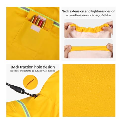 Dog-Raincoat-with-HoodieDog-Rain-Poncho-with-AdjustableWindproof-and-WaterproofLightweight-Rain-Jacket-with-Strip-ReflectiveYellow-L - Cucciolini Doodles   Dog-Raincoat-with-HoodieDog-Rain-Poncho-with-AdjustableWindproof-and-WaterproofLightweight-Rain-Jacket-with-Strip-ReflectiveYellow-L