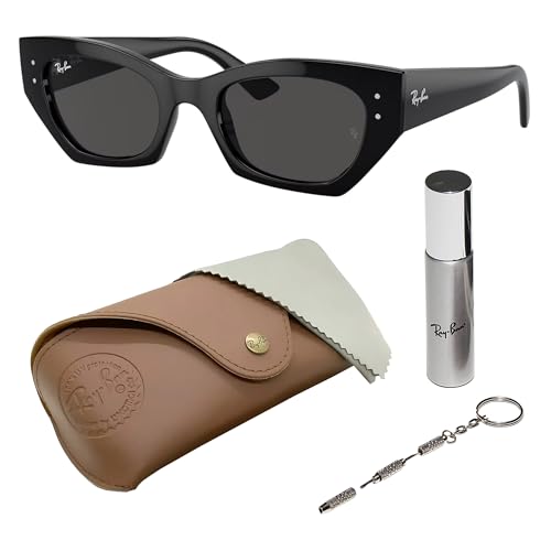 Image of Ray-Ban RB4430 ZENA BIO-BASED Square-Round Shaped Sunglasses for Men & Women with Official RAYBAN Eyewear Kit