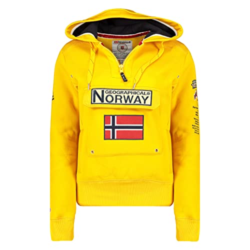 Geographical Norway GYMCLASS Lady - Sudadera para Mujer, con Capucha y Bolsillos Canguro, Manga...