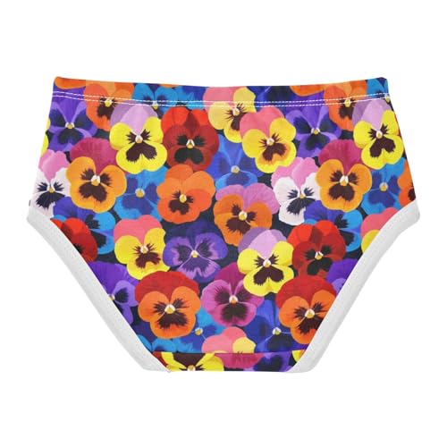 Joisal Aesthetic Girls Underwear Toddlers 2t Cotton Panties for Girl Vibrant Flowers Cartoon Undies Kids Briefs2