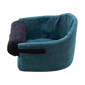 GG Enterprise Portable Pet Car Booster Seat Small Dogs Carrier Dog Car Travel Seat Basket Dark Green