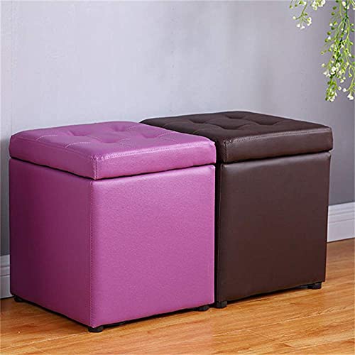 Pouf cube en cuir : optimisez vos petits espaces avec rangement - 5