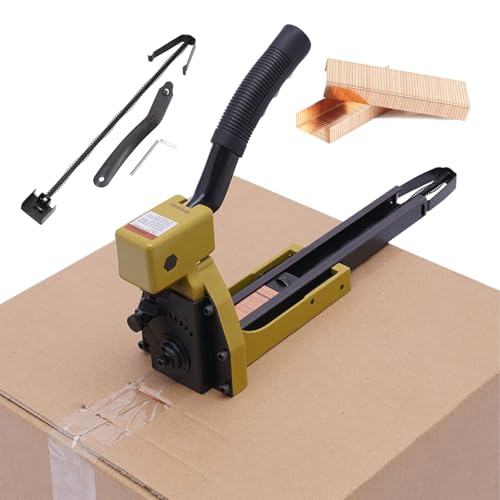 Grapadora manual de sellado de cartón con extractor de grapas y empujador, herramienta industrial para cerrar cajas de cartón corrugado