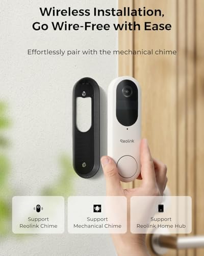 REOLINK Video Doorbell Camera, Battery Version, 2K 150°x150° Head-to-Toe View, 2.4/5 GHz Dual-Band WiFi, Person/Vehicle/Package Detection, Two-Way Talk, No Monthly Fees (Chime not Included) thumbnail 6