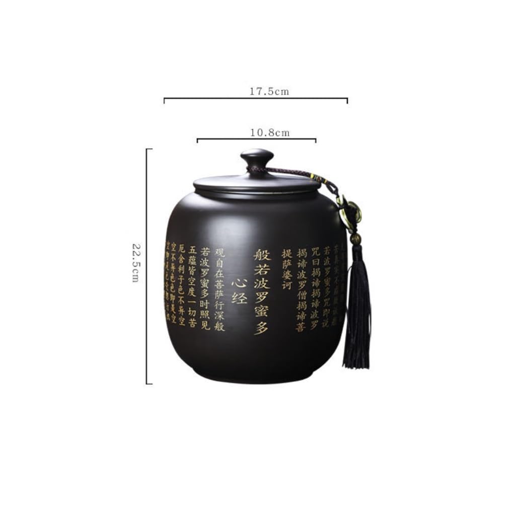 TEESONG Słoiki na herbatę Ceramiczny luźny pojemnik do przechowywania herbaty mały podróżny przenośny mały puszek na herbatę Pu'er zielona herbata czarna herbata zamknięta puszka pojemniki do