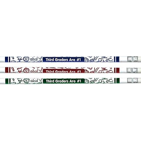 J.R. Moon Pencil JRM7863B 3rd Graders are #1 Pencils, 0.5" Height, 2.5" Wide, 8" Length (12 Count) Cover