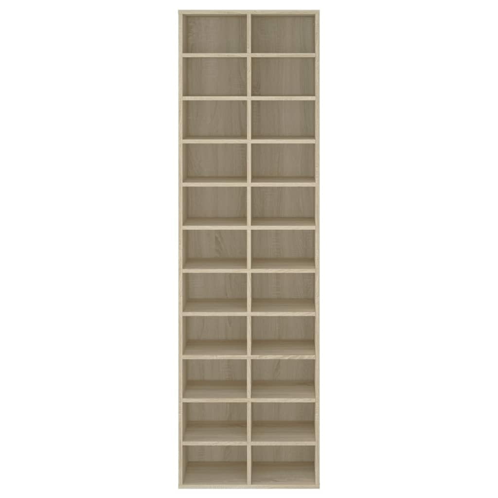 vidaXL Armoire à Chaussures, Organisateur de Chaussures avec Étagère, Meuble de Rangement Entrée Maison Intérieur, Chêne Sonoma Bois d’Ingénierie