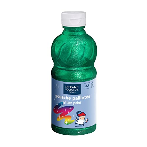 Lefranc Bourgeois - Tubo Gouache con Purpurina, 250 ml, Color Verde de Agua
