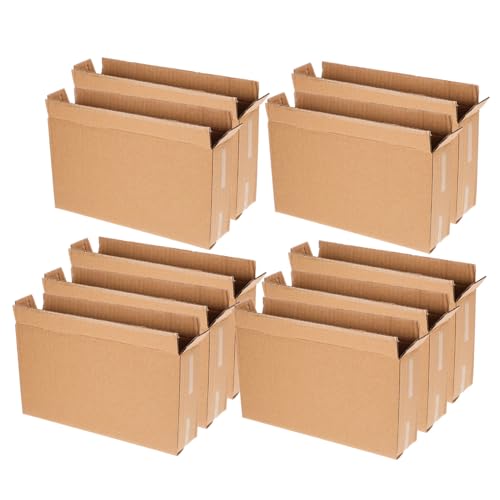 DIKACA 10Piezas Cajas de Cartón Corrugado Envío y Almacenaje Pack de Cajas Fáciles de Ropa y Artículos