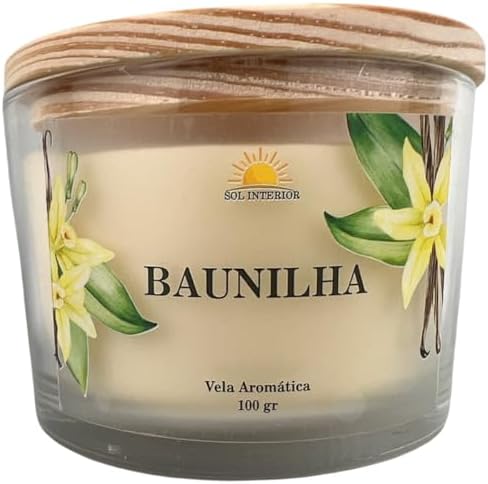 Vela Aromática Artesanal, 9 Fragrâncias Disponíveis, Baunilha, Ca...