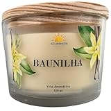 Vela Aromática Artesanal, 9 Fragrâncias Disponíveis, Baunilha, Capim Limão, Lavanda, Bamboo, Alecrim (Baunilha)