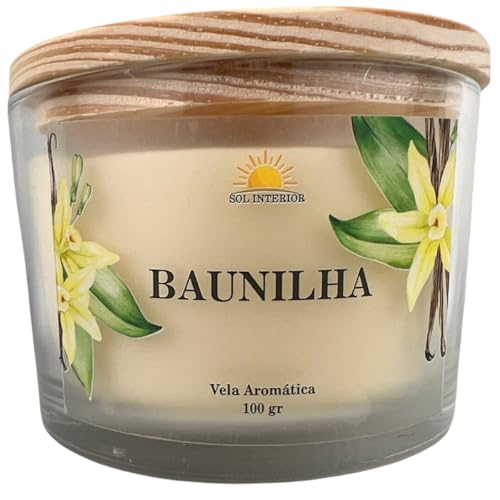 Vela Aromática Artesanal, 9 Fragrâncias Disponíveis, Baunilha, Capim Limão, Lavanda, Bamboo, Alecrim (Baunilha)
