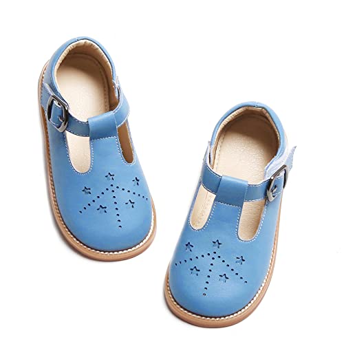 Image of Kiderence Toddler Girl Mary Jane School Uniform Dress Shoes Oxford Flats | Wide Toe Box Great Comfort for Student Shoe and Flower Girl Shoe for Wedding, Parties, Church