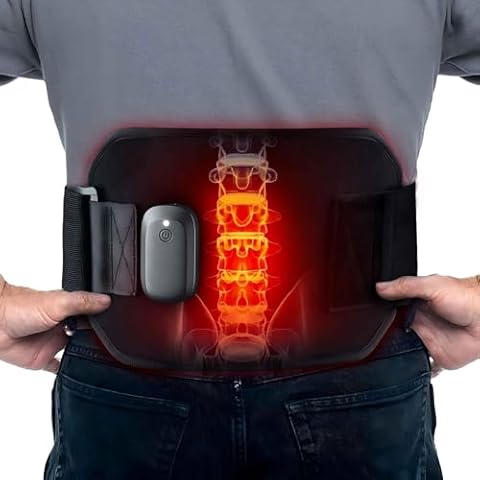 PEEWF Lower Back Light Therapy Pad, Wireless Infrared Red Light Therapy for Lower Back Pain, Arthritis Treatment,30pcs 660nm Red & 30pcs 880nm Near Infrared Light, Auto Shut-Off Cover