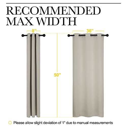 Image of NICETOWN Kitchen Curtains for Decoration, Thermal Insulated Grommet Room Darkening Draperies /Panels for Laundry (Natural, 2 Panels, W42 x L50 inches)